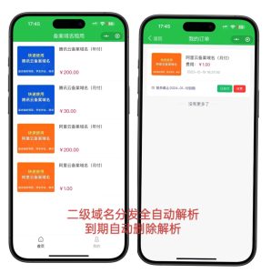 【商业源码】二级域名分发小程序-极速新云源码网-每日更新免费软件源码、网站模板、技术教程，涵盖PHP/Java/Python等资源，助您快速建站。立即下载，加入10万开发者社区！-极速新云源码网